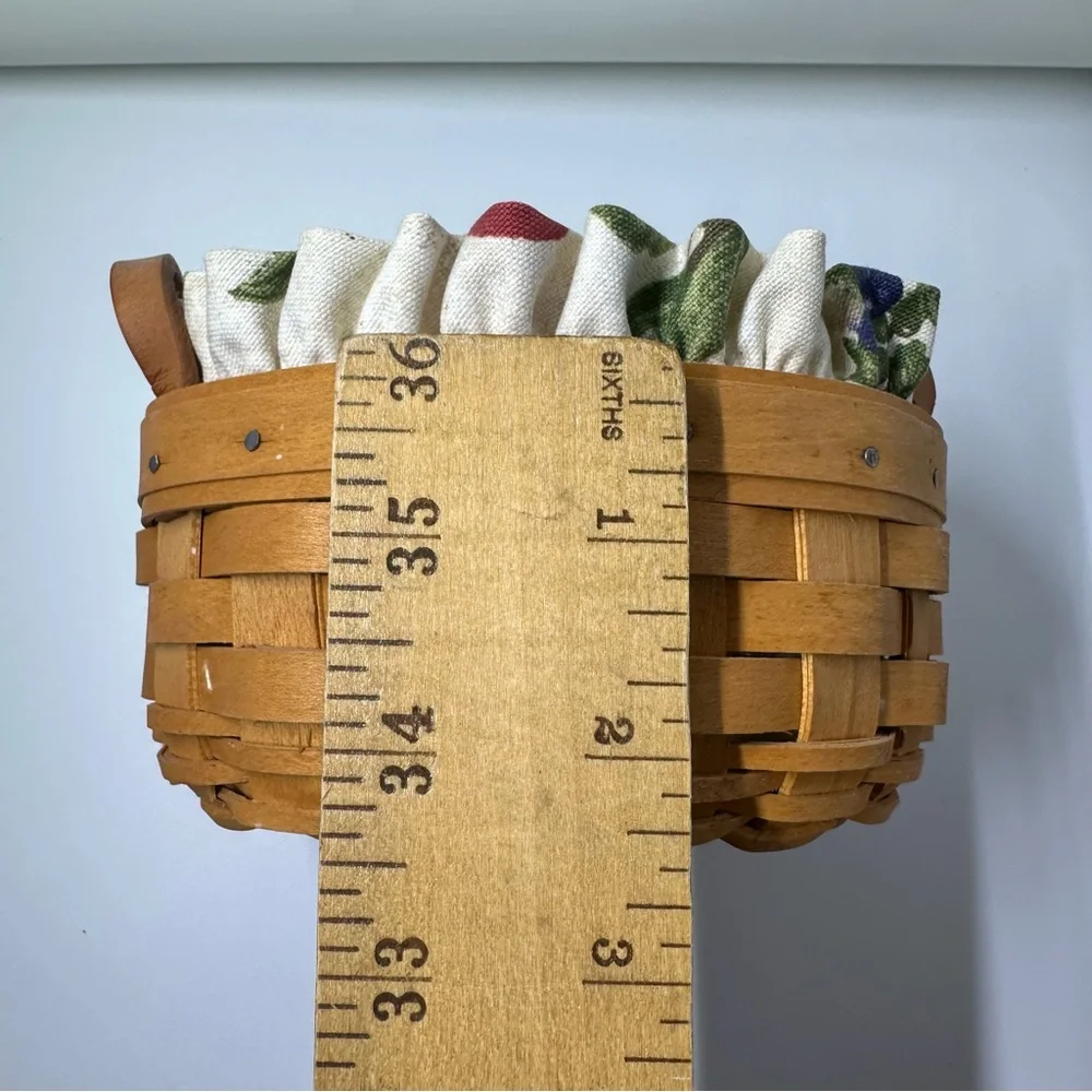 Longaberger Saffron Round Basket Leather Handles Protector/Liner‎